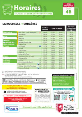 Consultez Les Horaires De La Ligne 4B