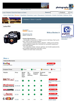 Leica R-8 Write a Review &gt;&gt;
