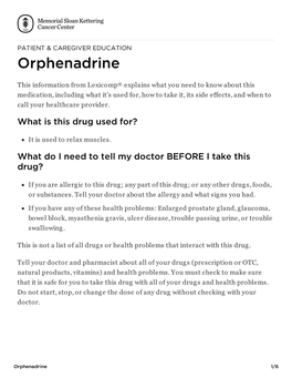 Orphenadrine