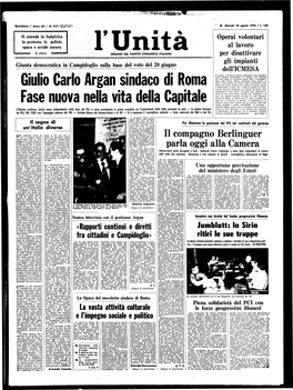 Il Compagno Berlinguer Parla Oggi Alla Camera