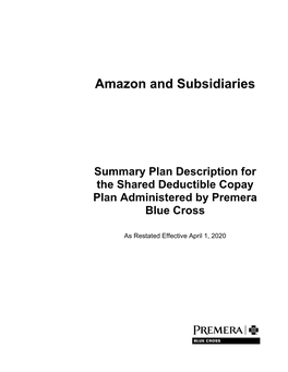 Shared Deductible Copy Plan Amazon Benefit Booklet