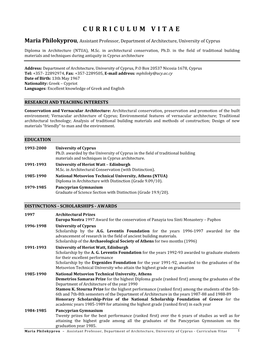 Curriculum Vitae