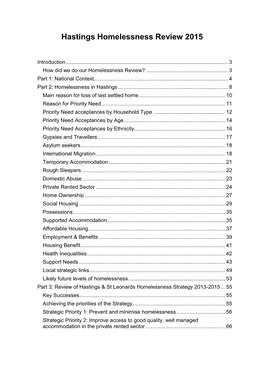 Homelessness Review 2015