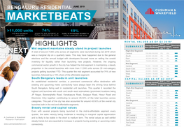 Bengaluru- Residential Q2 2019