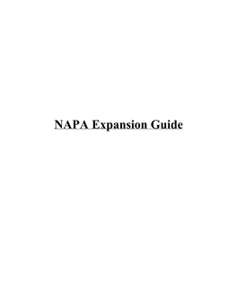 2009 NAPA Expansion Packet.Pdf