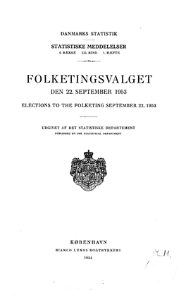 Folketingsvalget Den 22. September 1953