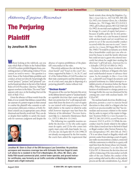 The Perjuring Plaintiff