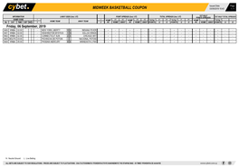 Midweek Basketball Coupon 03/09/2019 10:43 1 / 1