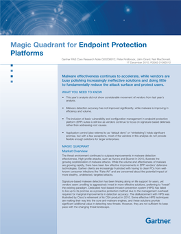 Gartner's Magic Quadrant for Endpoint Protection Platform 2010