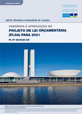 Nota Técnica Conjunta Nº 4/2020 - Despesa Primária Do Poder Executivo Detalhada - Ploa 2021 | 95