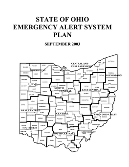 State of Ohio Emergency Alert System Plan