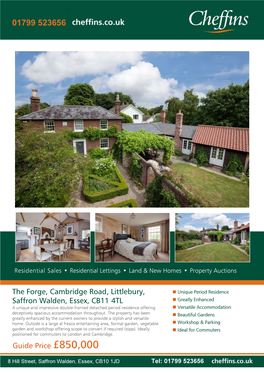 The Forge, Cambridge Road, Littlebury, Saffron Walden, Essex