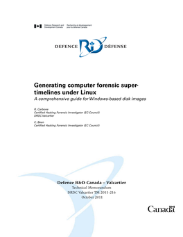 Generating Computer Forensic Supertimelines Under Linux