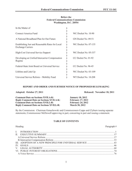 Federal Communications Commission FCC 11-161 1