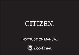 MANUAL English Thank You for Your Purchase of This Citizen Watch