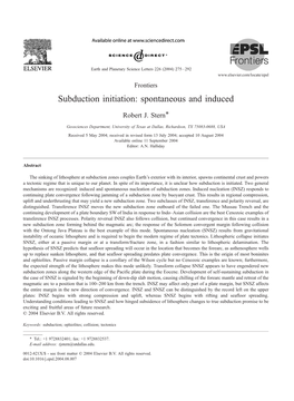 Subduction Initiation: Spontaneous and Induced