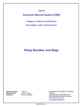 Relay Bundles and Bags