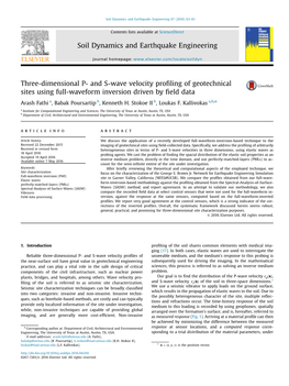 Three-Dimensional P- and S-Wave Velocity Profiling of Geotechnical Sites Using Full-Waveform Inversion Driven by Field Data