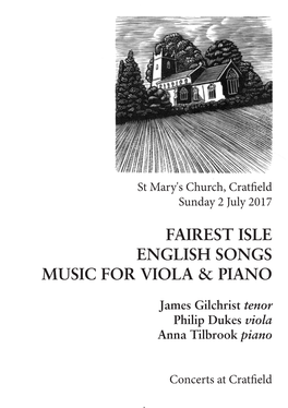 Fairest Isle English Songs Music for Viola & Piano