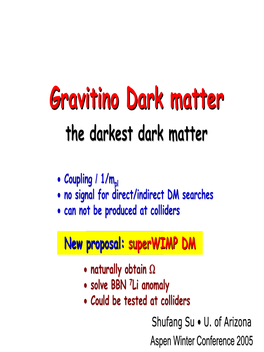 Gravitino Dark Matter 2 Gravitinogravitino