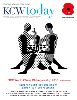FIDE World Chess Championship 2018 9-28 November INDEPENDENT SCHOOL SHOW EDUCATION SUPPLEMENT