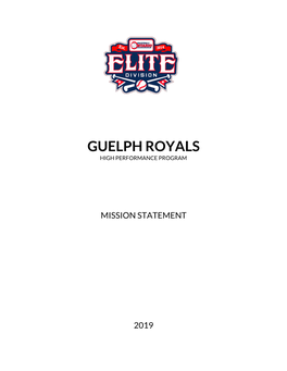 Guelph Royals High Performance Program