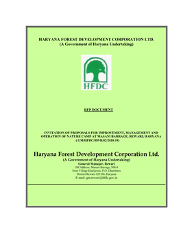 HARYANA FOREST DEVELOPMENT CORPORATION LTD. (A Government of Haryana Undertaking)