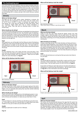 January March April February the Beekeeping Year