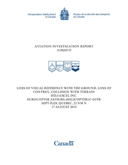 Air Investigation Report A10Q0132