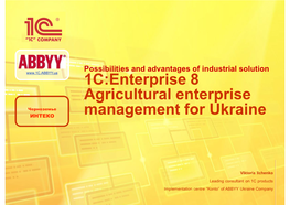 1C: Agricultural Enterprise Management