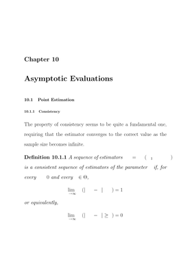 Asymptotic Variance of an Estimator