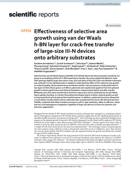 Effectiveness of Selective Area Growth Using Van Der Waals H-BN Layer For