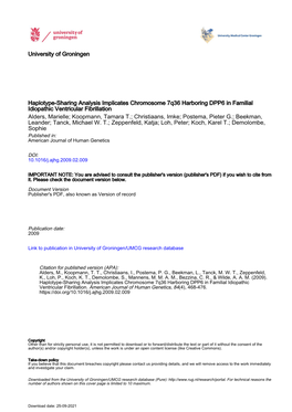 Haplotype-Sharing Analysis Implicates Chromosome 7Q36