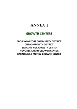 3 – Growth Centers