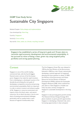 Sustainable City Singapore