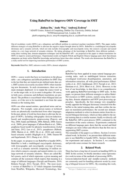 Using Babelnet to Improve OOV Coverage in SMT