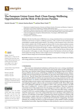 Clean Energy Wellbeing Opportunities and the Risk of the Jevons Paradox