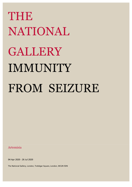 Immunity from Seizure