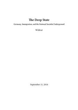 The Deep State Germany, Immigration, and the National Socialist Underground