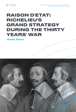 Iskander Rehman Raison D’Etat: Richelieu’S Grand Strategy During the Thirty Years’ War