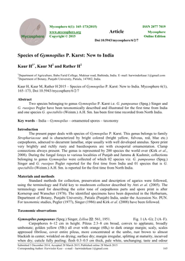 Species of Gymnopilus P. Karst: New to India