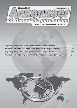 Of the Public Purchasing Announcernº47 (173) November 19, 2013