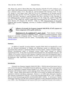 Kosuda, K. Viability of Drosophila Melanogaster Female Flies Carrying