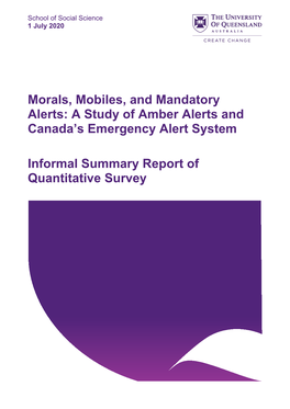 A Study of Amber Alerts and Canada's Emergency Alert System