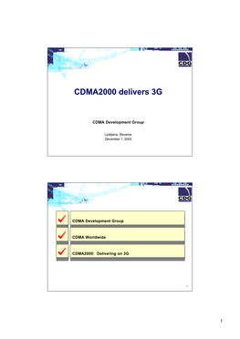 CDMA2000 Delivers 3G