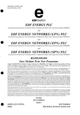 Epn) Plc Edf Energy Networks (Spn