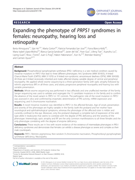 Expanding the Phenotype of PRPS1 Syndromes in Females