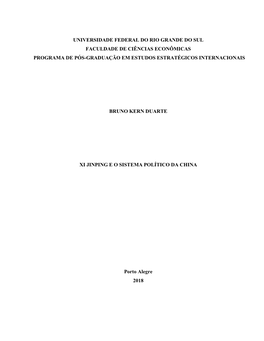 Universidade Federal Do Rio Grande Do Sul Faculdade De Ciências Econômicas Programa De Pós-Graduação Em Estudos Estratégicos Internacionais