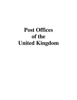 Post Offices of the United Kingdom
