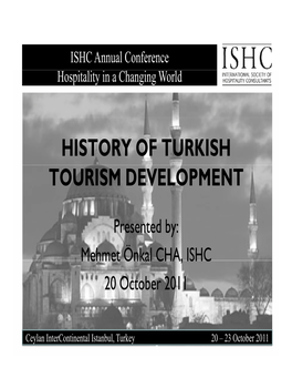 History of Turkish Tourism Development